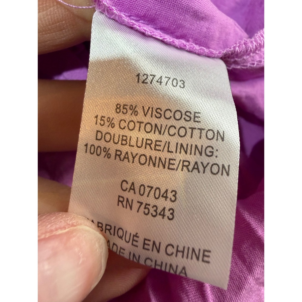 Haute Hippie Style Maxi Dress Womens S Purple Tiered Boho Cottagecore Bow Back - Picture 6 of 13
